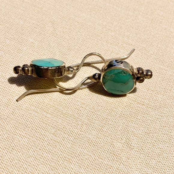 925 Silver Turquoise Earrings - Picture 1 of 3